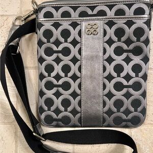 Coach Black and Silver Bag with Tag